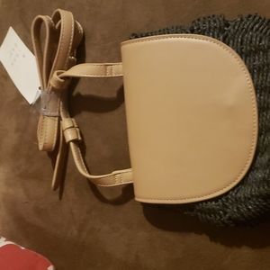 Crossbody straw purse